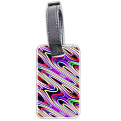 Multi Color Wave Abstract Pattern Luggage Tags (two Sides) by Celenk