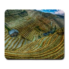 Rice Field China Asia Rice Rural Large Mousepads by Celenk