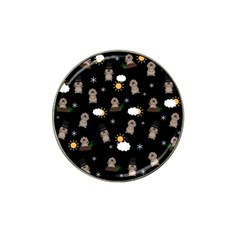 Groundhog Day Pattern Hat Clip Ball Marker (4 Pack) by Valentinaart