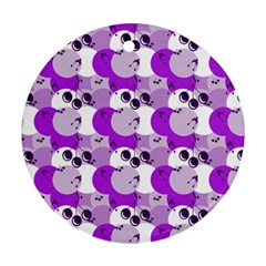 Purple Cherry Dots Ornament (round) by snowwhitegirl