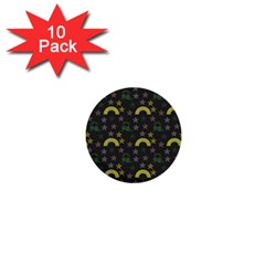 Music Star Dark Grey 1  Mini Buttons (10 Pack) 