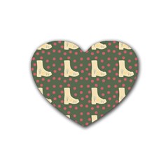 Green Boot Heart Coaster (4 Pack)  by snowwhitegirl