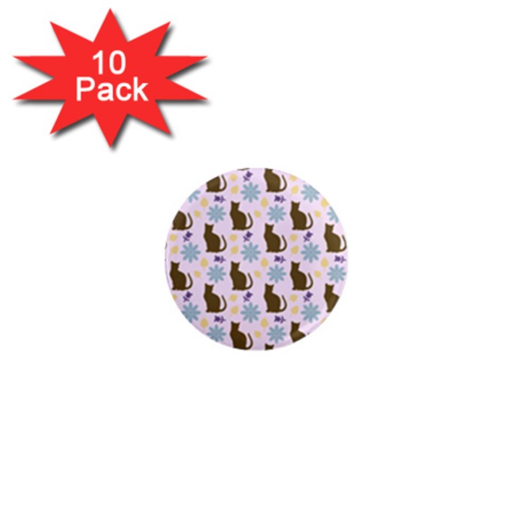 Outside Brown Cats 1  Mini Magnet (10 pack) 
