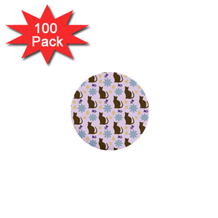 Outside Brown Cats 1  Mini Buttons (100 pack) 
