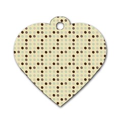 Brown Green Grey Eggs Dog Tag Heart (one Side) by snowwhitegirl