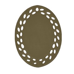 Rainy Brown Ornament (oval Filigree) by snowwhitegirl