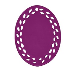 Grape Purple Ornament (oval Filigree) by snowwhitegirl