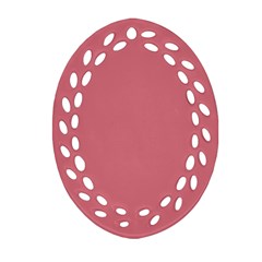 Pink Mauve Oval Filigree Ornament (two Sides) by snowwhitegirl