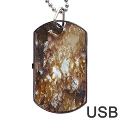 Rusty Texture Pattern Daniel Dog Tag Usb Flash (one Side) by Nexatart