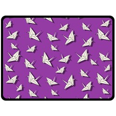 Paper Cranes Pattern Fleece Blanket (large)  by Valentinaart