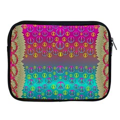 Years Of Peace Living In A Paradise Of Calm And Colors Apple Ipad 2/3/4 Zipper Cases by pepitasart