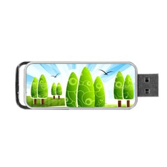 Landscape Nature Background Portable Usb Flash (two Sides)