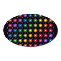 Background Colorful Geometric Oval Magnet by Nexatart