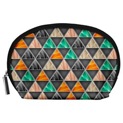 Abstract Geometric Triangle Shape Accessory Pouches (large) 