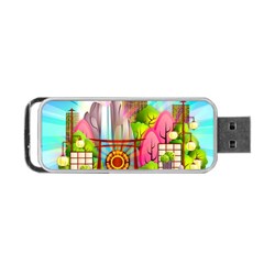 Zen Garden Japanese Nature Garden Portable Usb Flash (one Side) by Nexatart