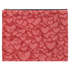 Background Hearts Love Cosmetic Bag (xxxl)  by Nexatart