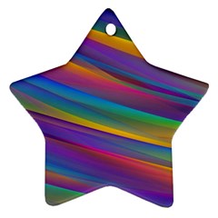 Colorful Background Star Ornament (two Sides) by Nexatart