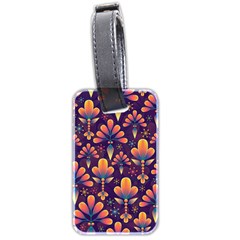 Abstract Background Floral Pattern Luggage Tags (two Sides)