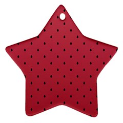 Watermelon Minimal Pattern Star Ornament (two Sides) by jumpercat