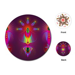 Abstract Bright Colorful Background Playing Cards (round) 