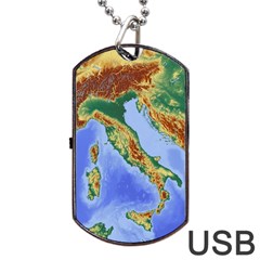 Italy Alpine Alpine Region Map Dog Tag Usb Flash (one Side)
