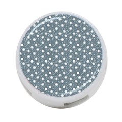 Floral Dots Blue 4-port Usb Hub (one Side) by snowwhitegirl