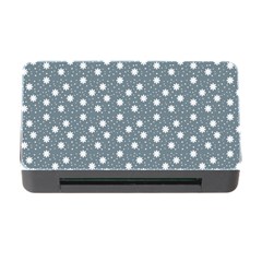 Floral Dots Blue Memory Card Reader With Cf by snowwhitegirl