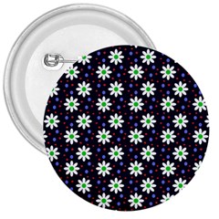 Daisy Dots Navy Blue 3  Buttons by snowwhitegirl