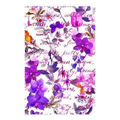 Ultra Violet,shabby Chic,flowers,floral,vintage,typography,beautiful Feminine,girly,pink,purple Shower Curtain 48  X 72  (small)  by NouveauDesign