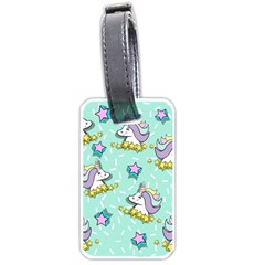 Magical Happy Unicorn And Stars Luggage Tags (two Sides) by Bigfootshirtshop