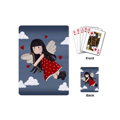 Cupid Girl Playing Cards (mini)  by Valentinaart