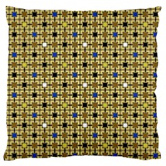 Persian Blocks Desert Large Cushion Case (two Sides) by jumpercat