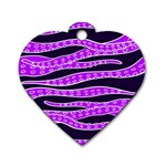 Purple Tentacles Dog Tag Heart (Two Sides)