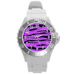 Purple Tentacles Round Plastic Sport Watch (L)