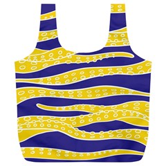 Yellow Tentacles Full Print Recycle Bags (l)  by jumpercat