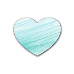 Texture Seawall Ink Wall Painting Heart Coaster (4 Pack) 