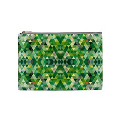 Forest Abstract Geometry Background Cosmetic Bag (medium)  by Nexatart