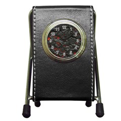 Rock Volcanic Hot Lava Burn Boil Pen Holder Desk Clocks