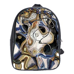 Time Abstract Dali Symbol Warp School Bag (large)