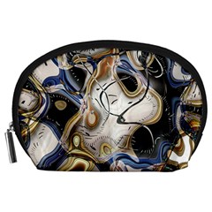 Time Abstract Dali Symbol Warp Accessory Pouches (large)  by Nexatart