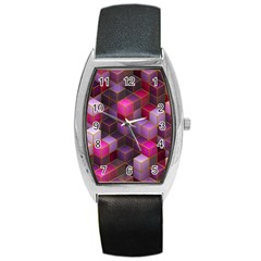 Cube Surface Texture Background Barrel Style Metal Watch by Nexatart