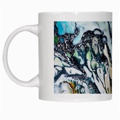Abstract Structure Background Wax White Mugs