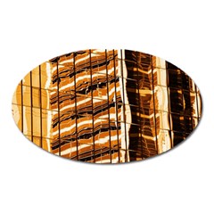 Abstract Architecture Background Oval Magnet