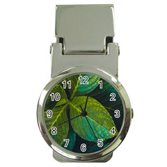 Green Plant Leaf Foliage Nature Money Clip Watches