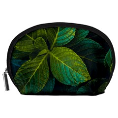 Green Plant Leaf Foliage Nature Accessory Pouches (large) 