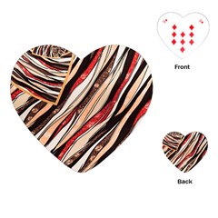 Fabric Texture Color Pattern Playing Cards (heart)  by Nexatart