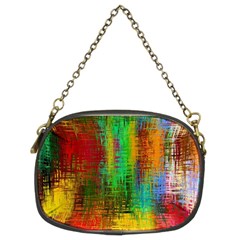 Color Abstract Background Textures Chain Purses (two Sides) 