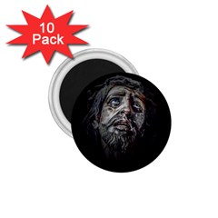 Jesuschrist Face Dark Poster 1 75  Magnets (10 Pack)  by dflcprints