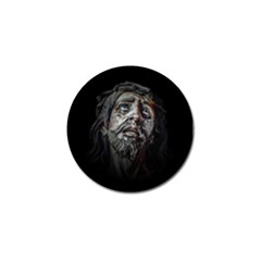 Jesuschrist Face Dark Poster Golf Ball Marker (4 Pack) by dflcprints