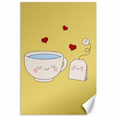 Cute Tea Canvas 24  X 36 